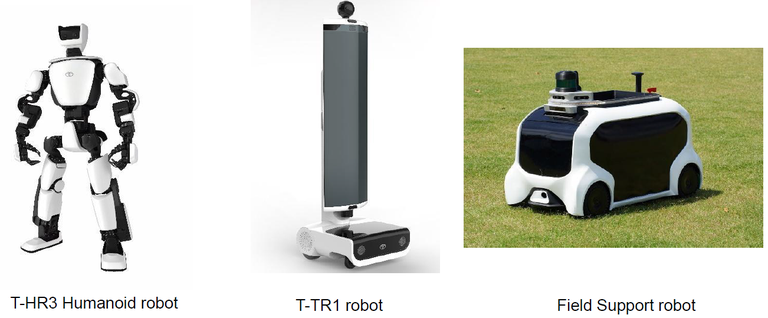 Erinevad Tokyo 2020 olümpiamängudel kasutatavad robotid.