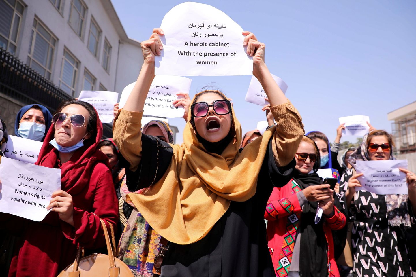 Protestid naiste õiguste eest Kabulis.