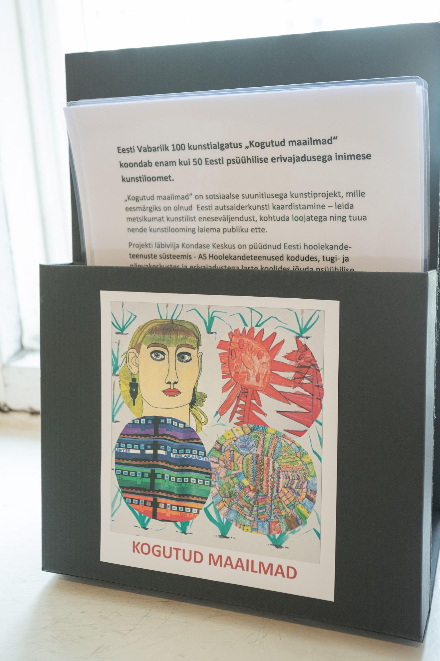 2018. aastal oli Kondase keskuses näitusel «Kogutud maailmad» väljas kunstiteoseid enam kui viiekümnelt psüühilise erivajadusega autorilt Eestis. Tartu kultuuripealinna projekt on selle mõtteline järg.