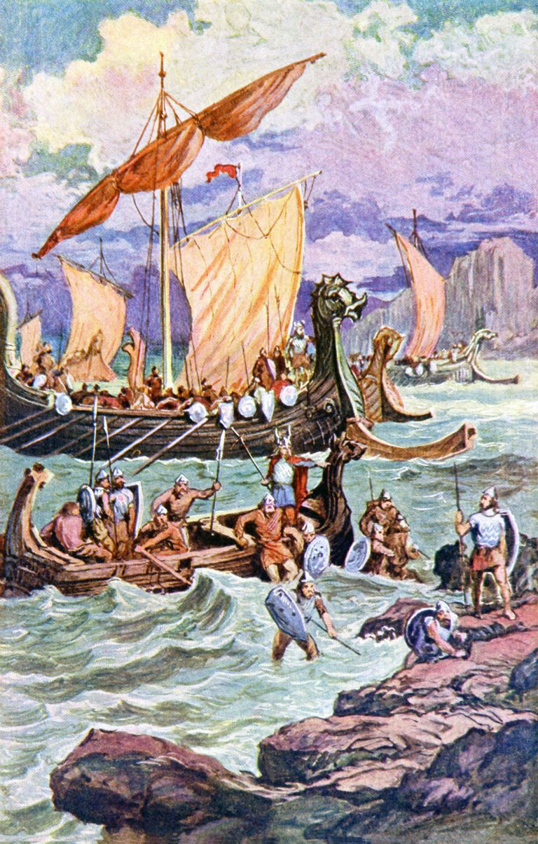 Viikingeid kujutav joonistus