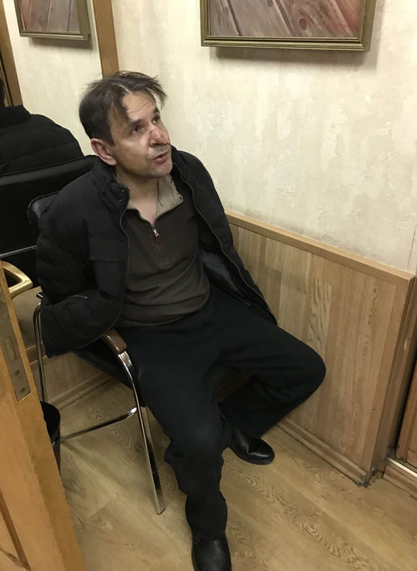 Борис Гриц после нападения на Татьяну Фельгенгауэр.