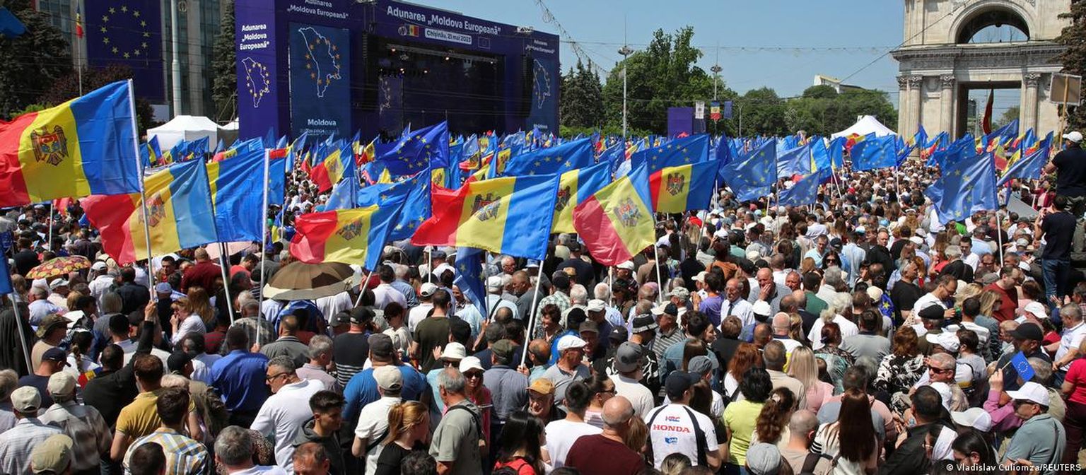 Проевропейский митинг в Кишиневе в мае 2023 года