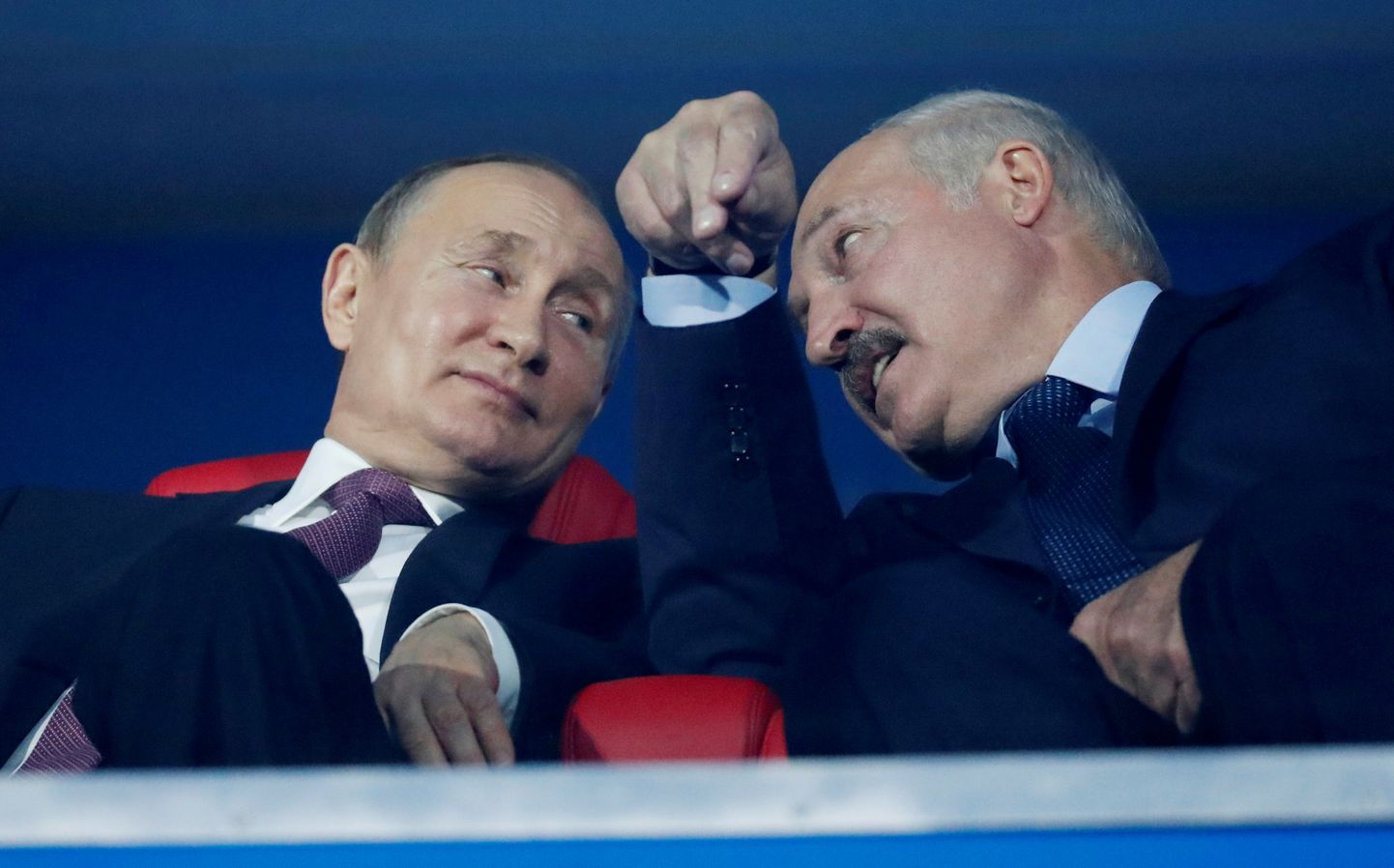 Путин и Лукашенко в Минске в 2019 году.