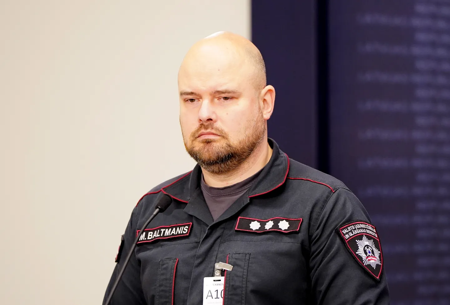 Начальник Государственной пожарно-спасательной службы (VUGD) Мартиньш Балтманис