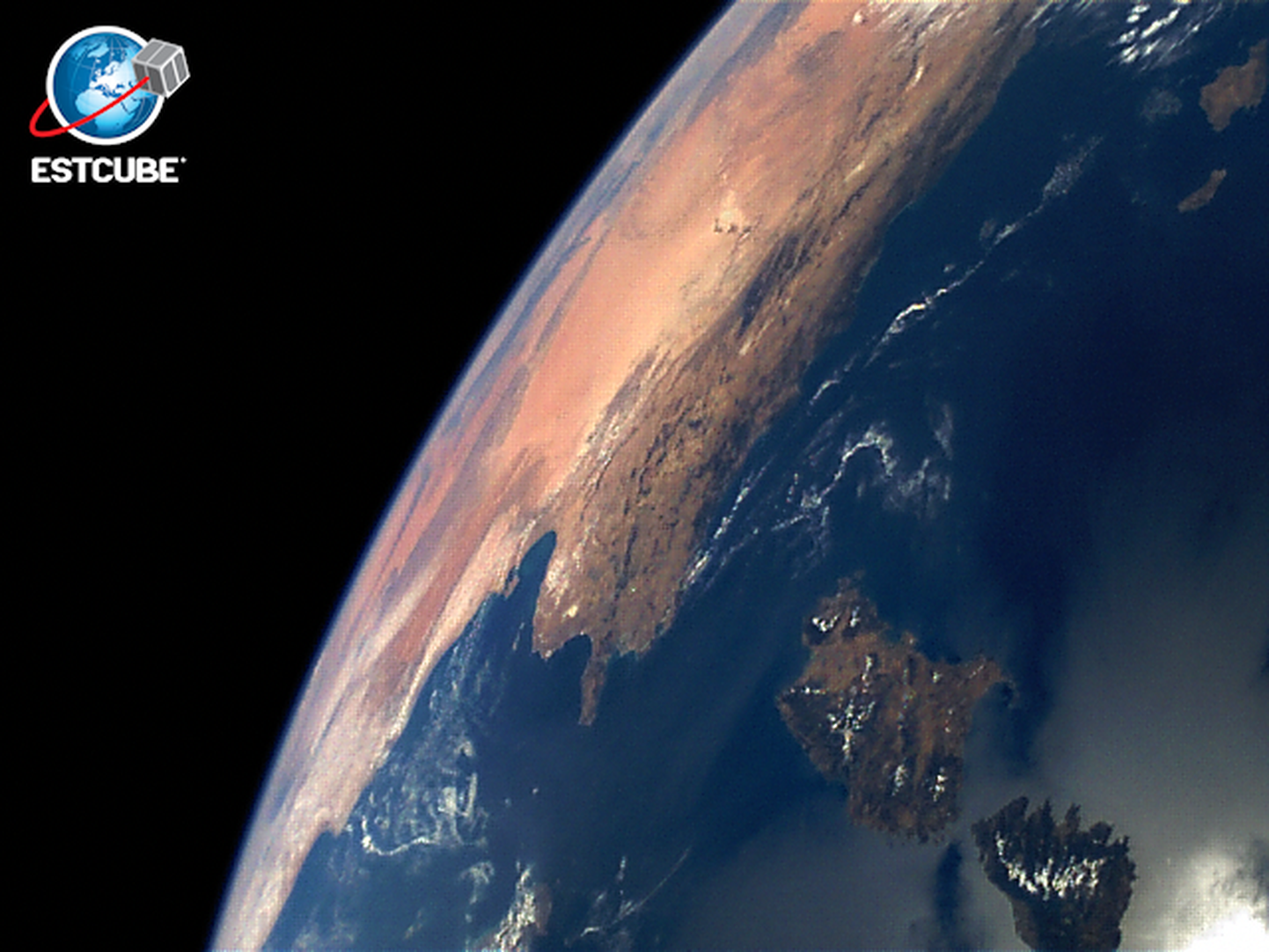 Средиземное море, снятое камерой спутника ESTCube-1