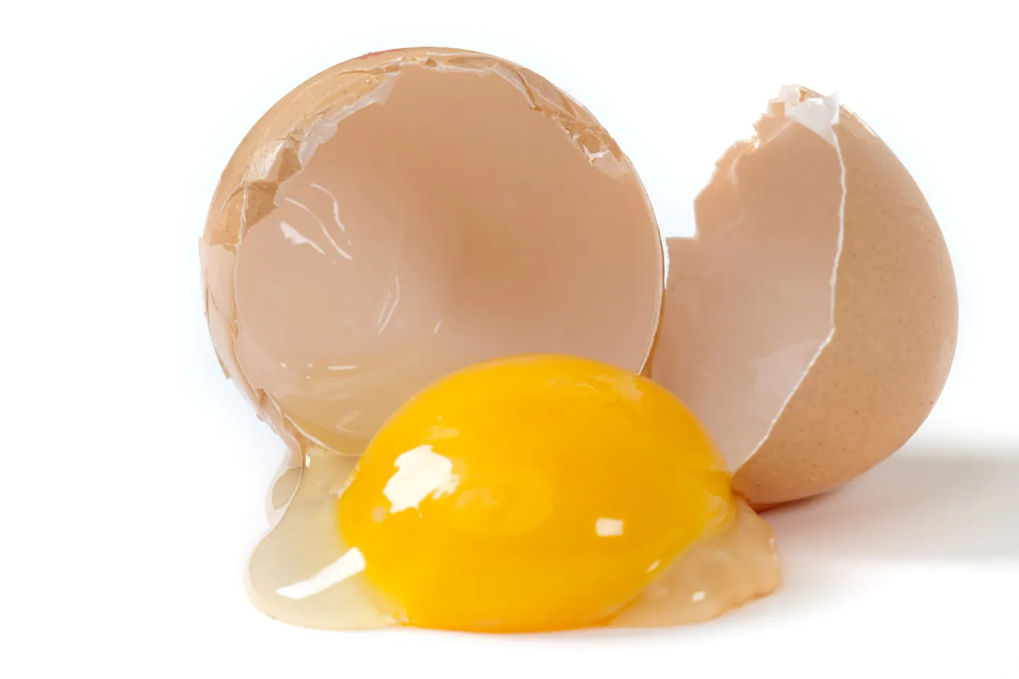 broken raw egg