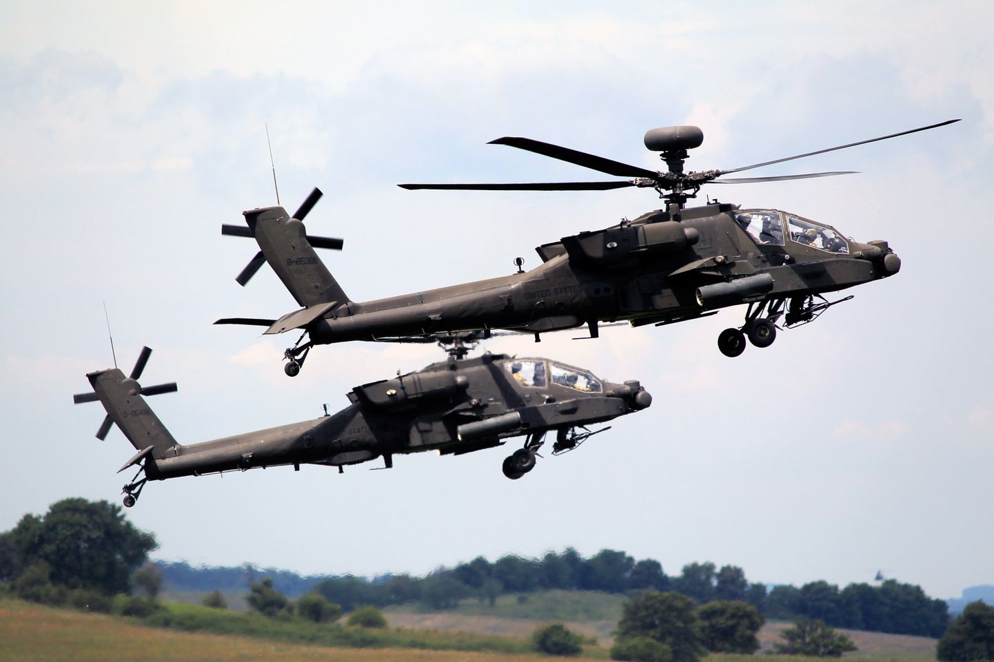 USA sõjaväekopterid Apache Euroopas õppusel.