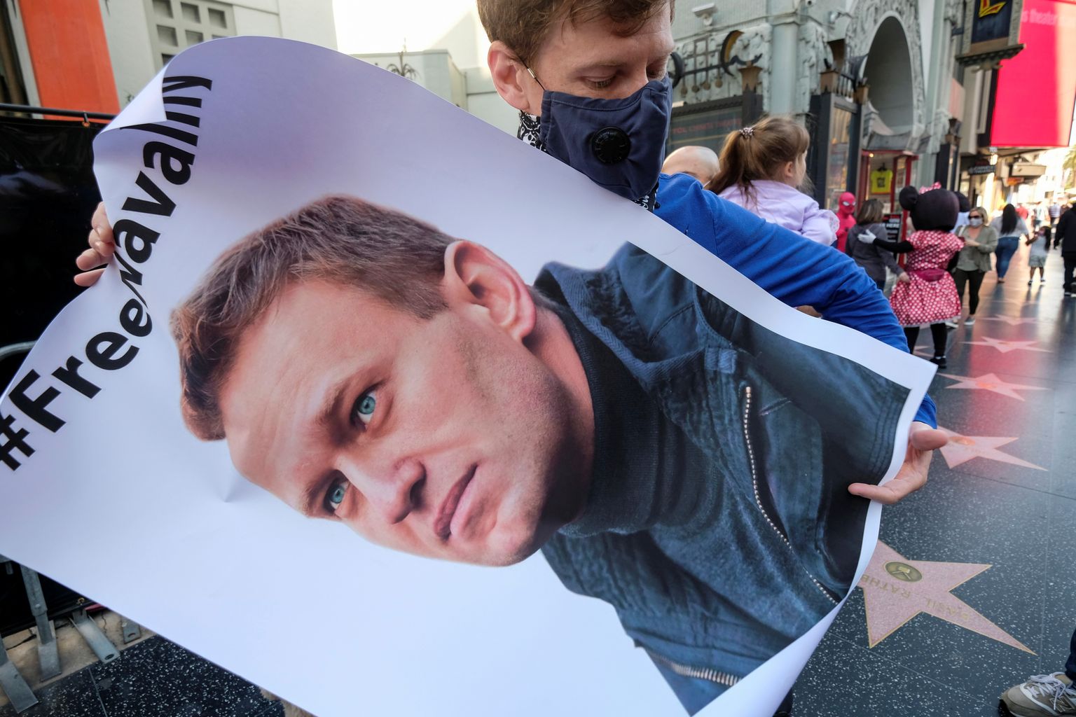 Митинг в поддержку Алексея Навального в Голливуде, февраль 2021 года. Иллюстративное фото.
