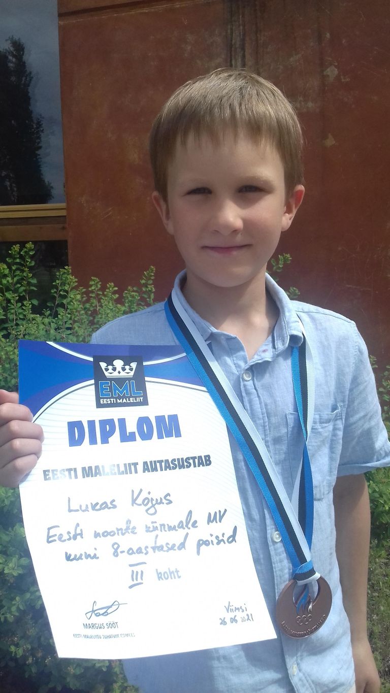 Pärnu spordikooli esindanud kaheksa-aastane Lukas Kojus saavutas riigi esivõistlustel kolmanda koha.