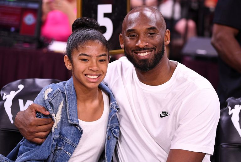 Kobe Bryant ja ta tütar Gianna 27. juulil 2019 vaatamas WNBA All Star Game'i Los Angelese Mandalay Bay Events Centeris.