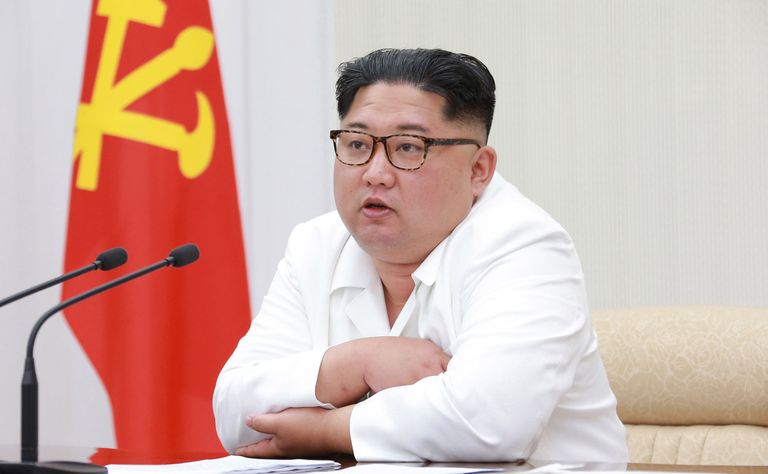 Kim Jong-un mais 2018 kohtumas Korea Tööpartei juhtivliikmetega