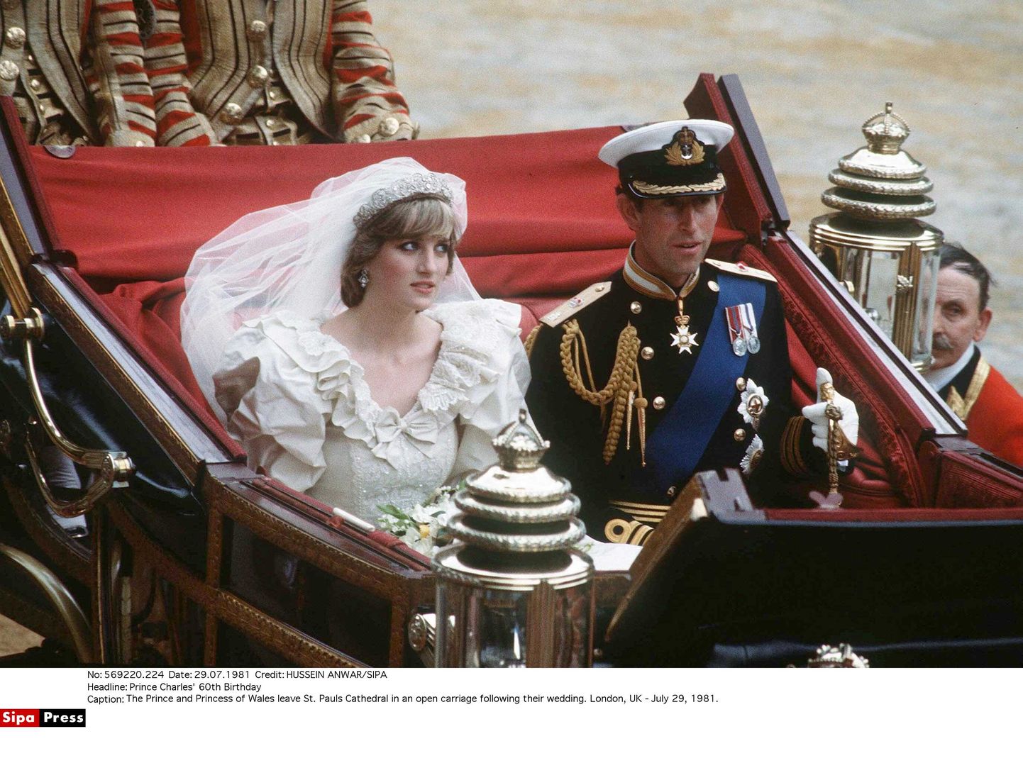Prints Charles ja Lady Diana Spencer oma pulmapäeval 19. juulil 1981