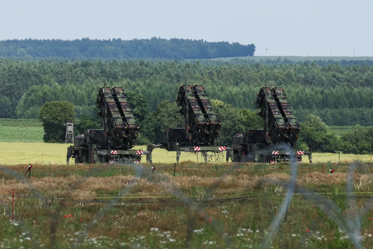 Saksa Patriot õhutõrjesüsteemid mullu suvel Poolas Zamośći lähistel.