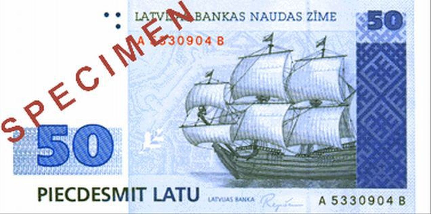 Läti 50-latine rahatäht