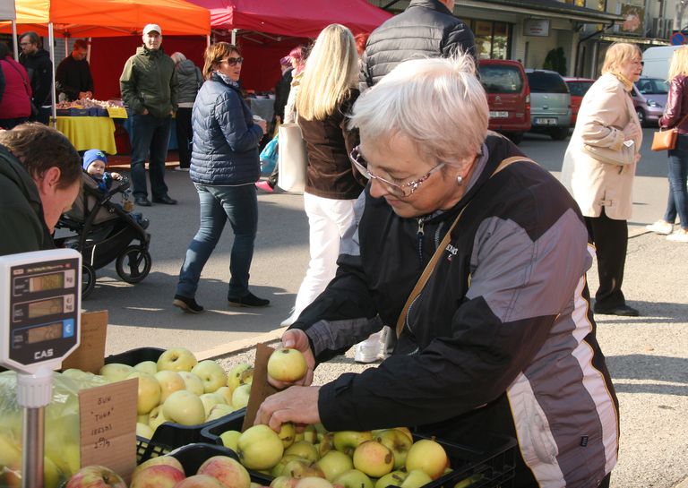 Kodumaine õun võib küll olla väike, aga seda enam on selles maitset, nii et õunalettide juures oli pidevalt rahvast.