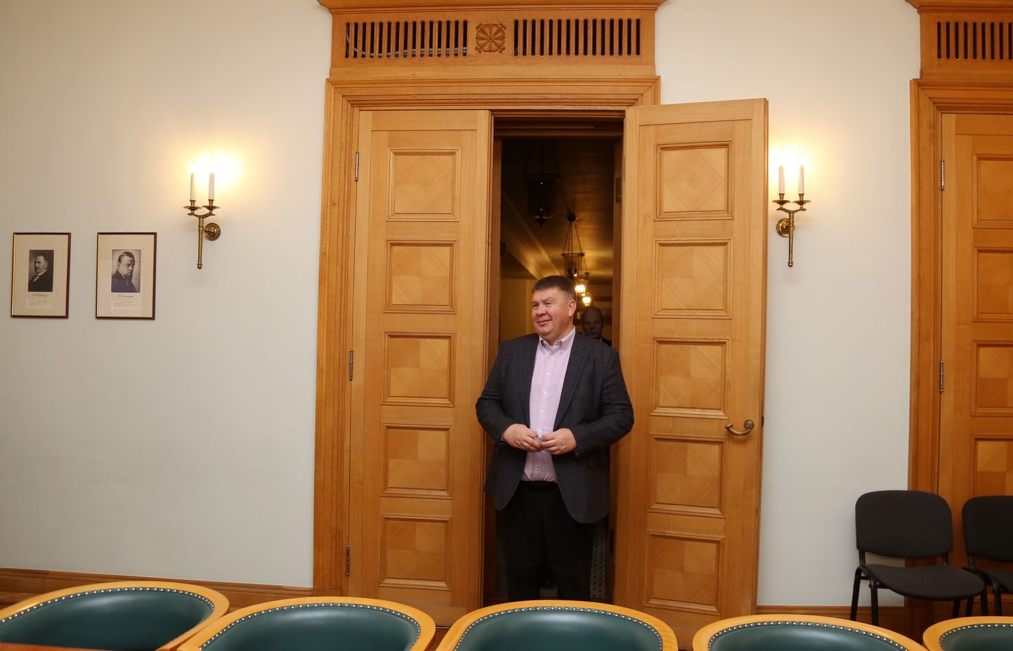 Latvijas Hokeja federācijas prezidents Aigars Kalvītis  ierodas uz Hokeja padomes sēdi.