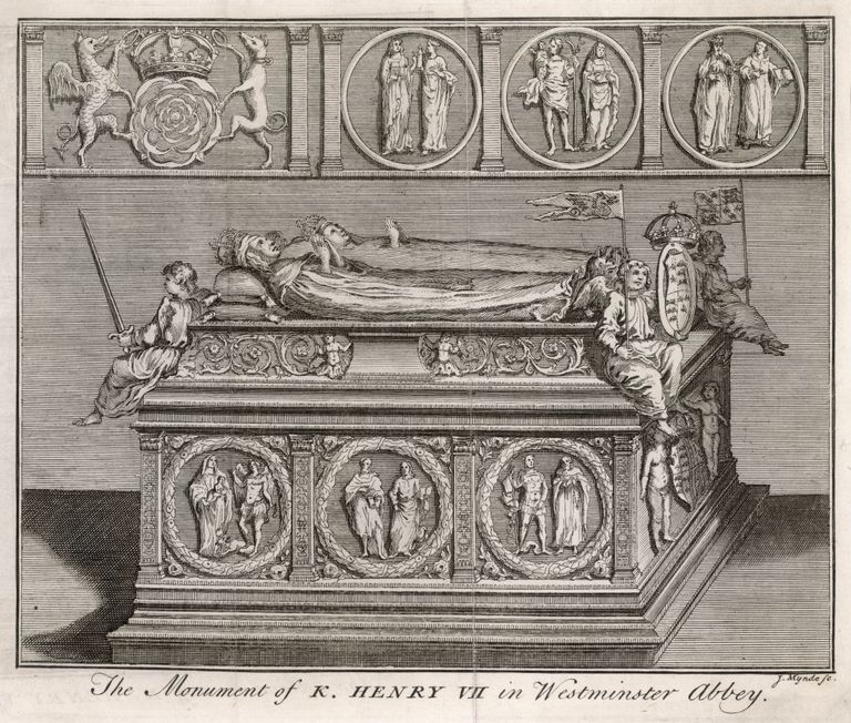 18. sajandi lõpu joonistus Henry VII hauast Westminster Abbeys.