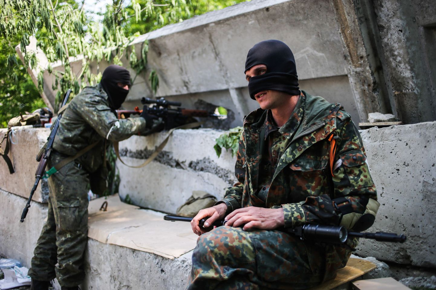 Donbassi omakaitseväelased Slovjanskis.