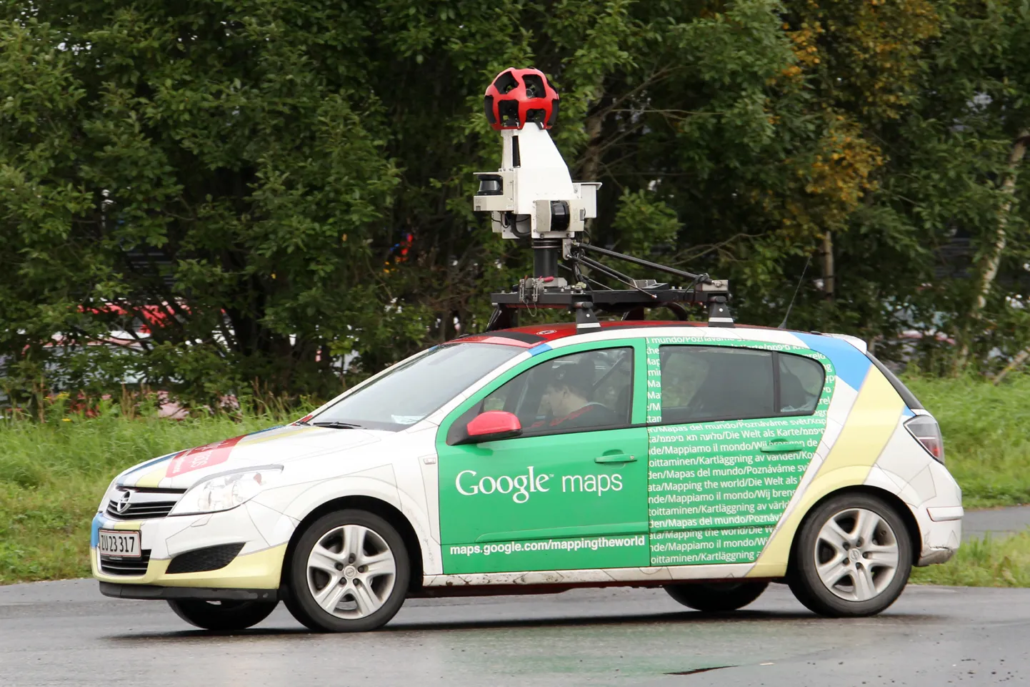 Google Street View auto. Pilt on illustreeriv.