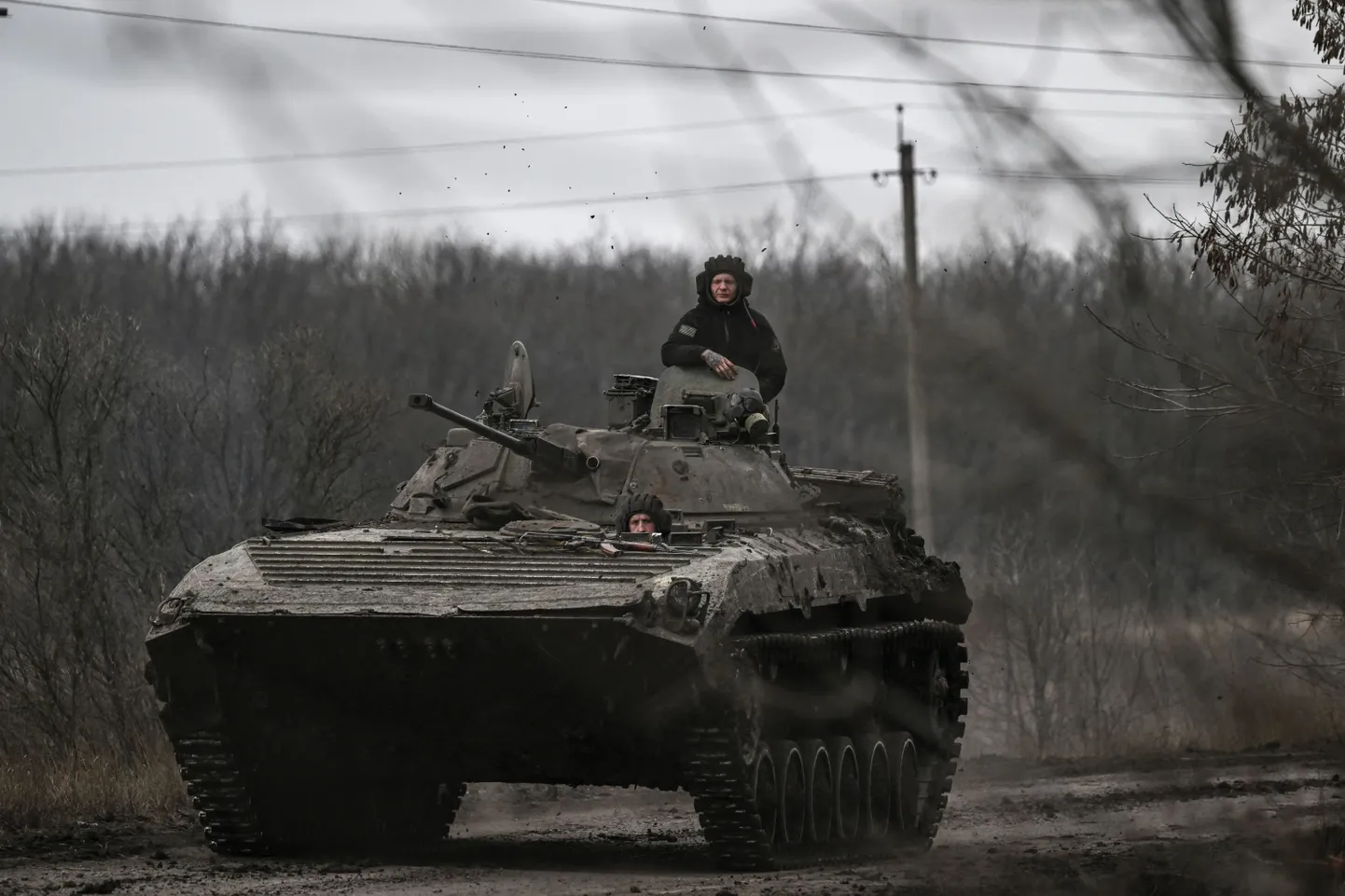 Украинская БМП в Бахмуте.