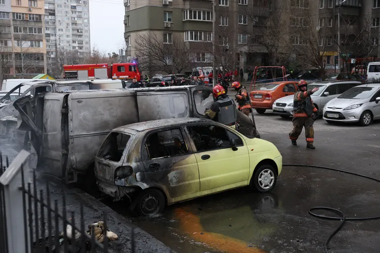 Последствия обстрелов в Киеве 9 марта