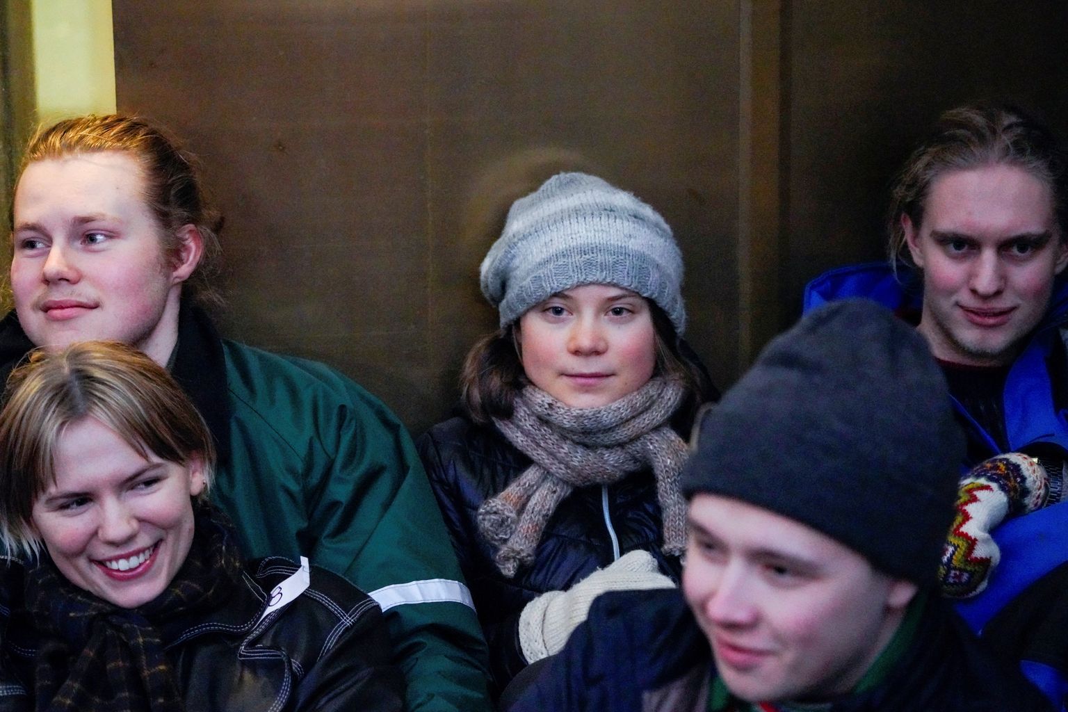 Greta Thunberg osalemas saamide õiguste kaitseks korraldatud meeleavaldusel, Norra energeetikaministeeriumis, 27. veebruaril 2023. aastal.