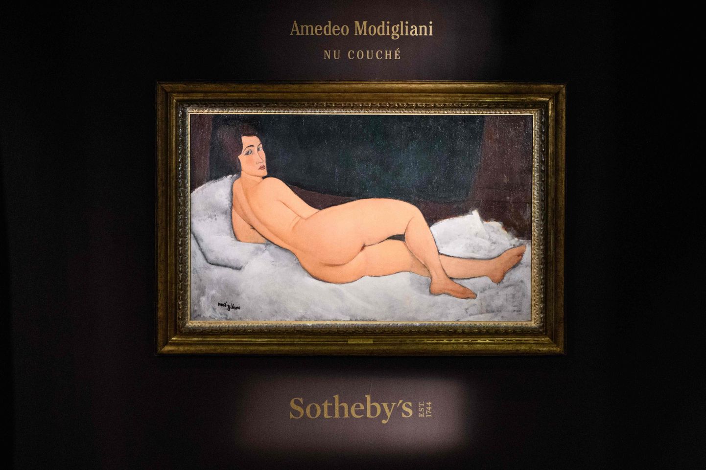 Amedeo Modigliani maal «Nu couché (sur le côté gauche»