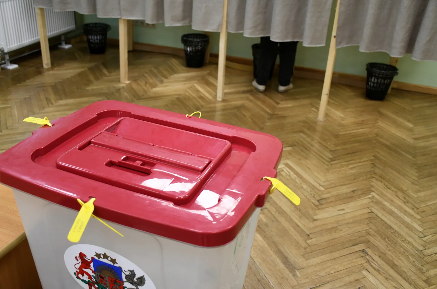 Pašvaldību vēlēšanas 160. vēlēšanu iecirknī Daugavpils Universitātē.