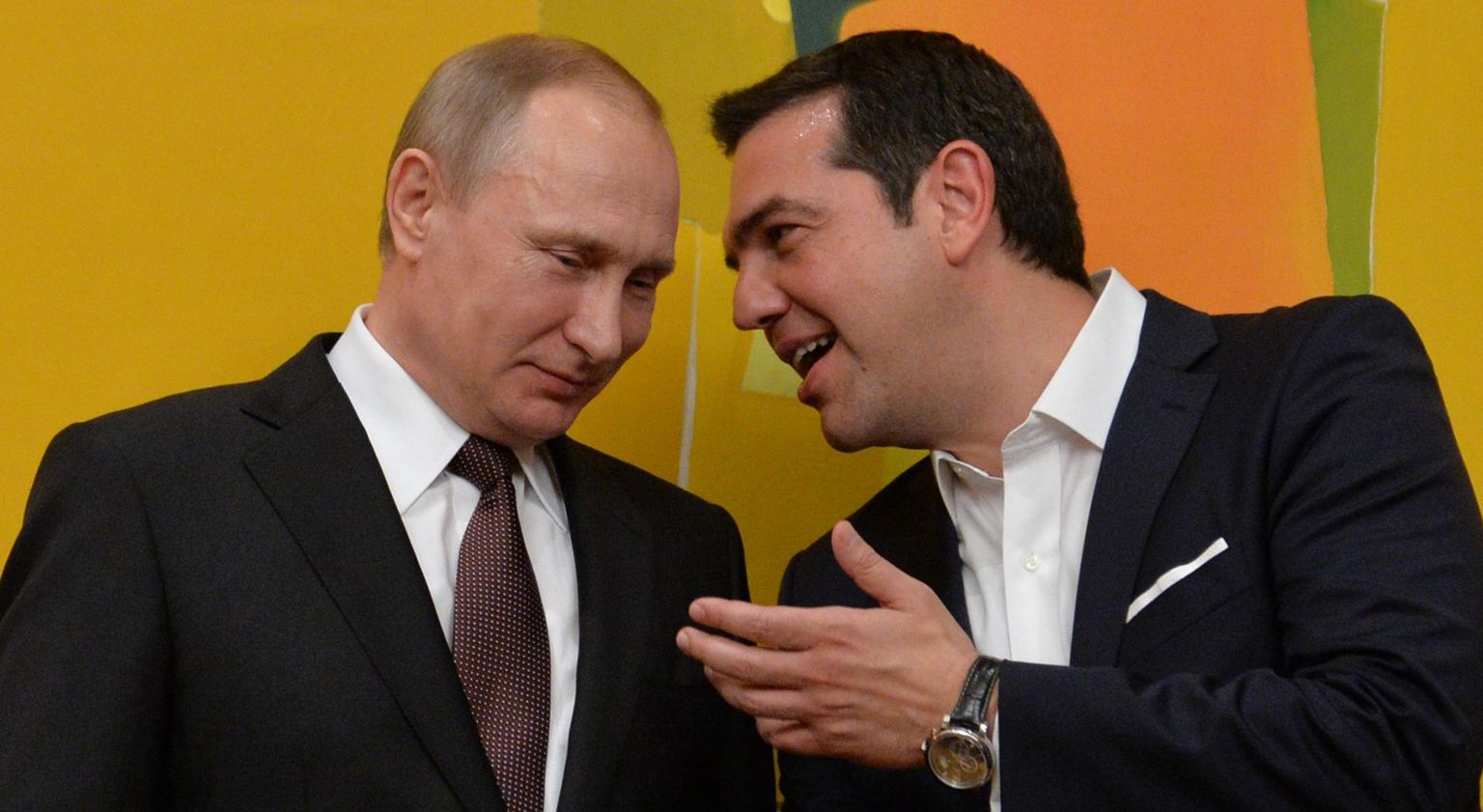 Venemaa president Vladimir Putin ja Kreeka peaminister Aléxis Tsípras 2016. aastal Ateenas.