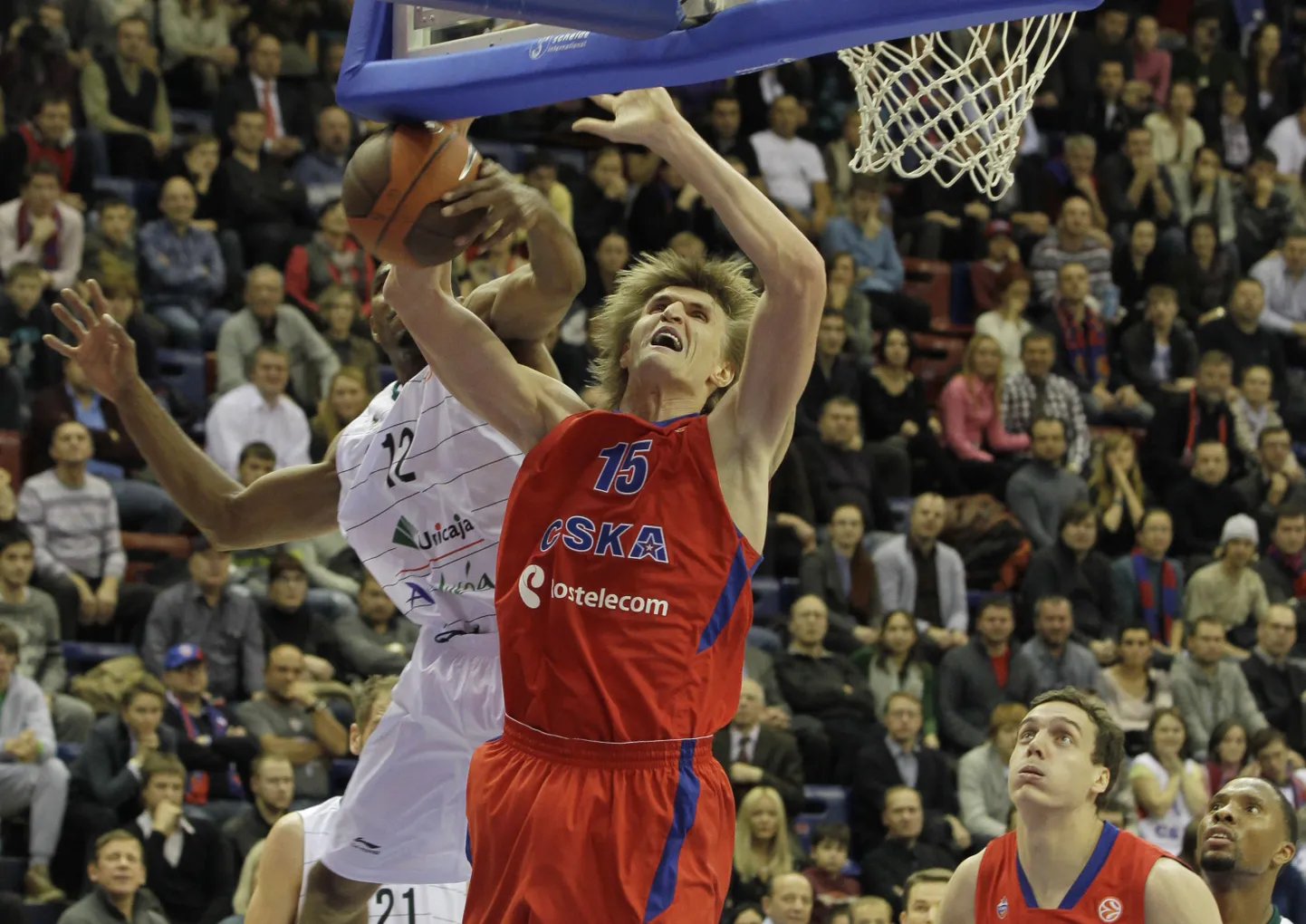 Andrei Kirilenko (nr. 15) kohtumises Unicaja vastu.