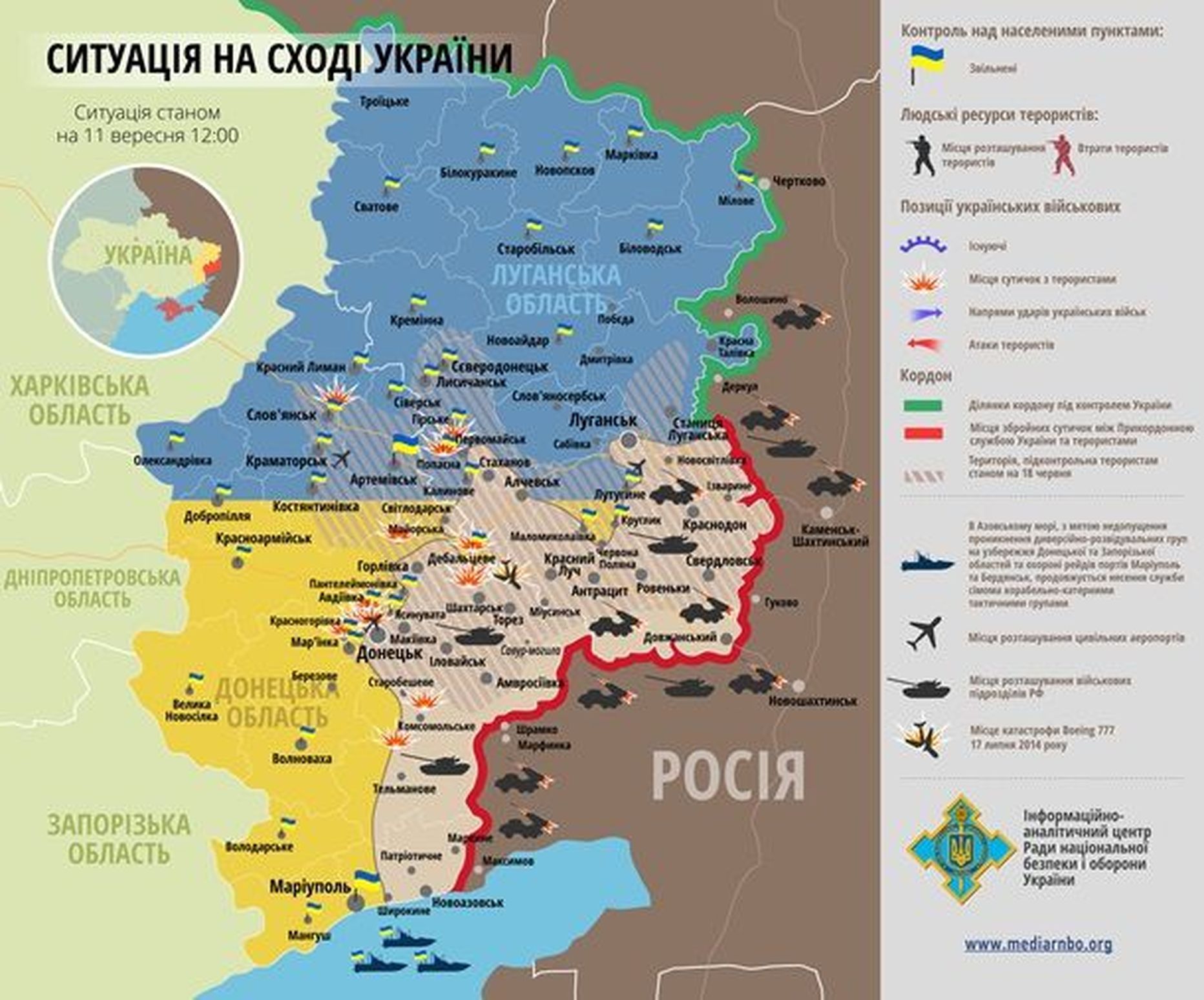 Ida-Ukraina 11. septembri seisuga.