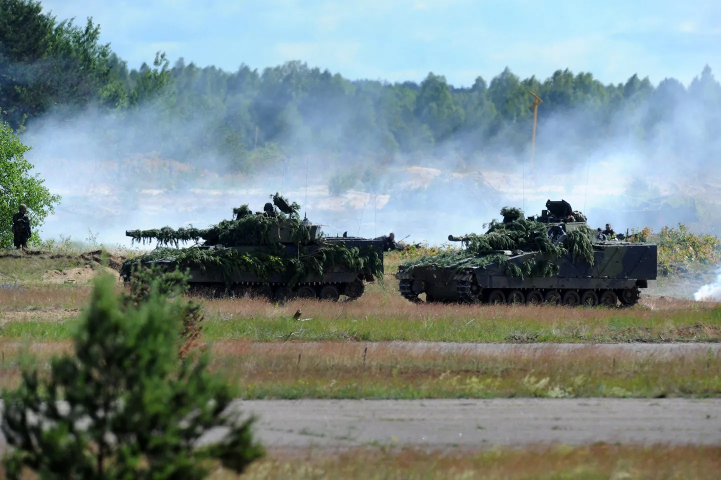 Танки на учениях Saber Strike 2014.