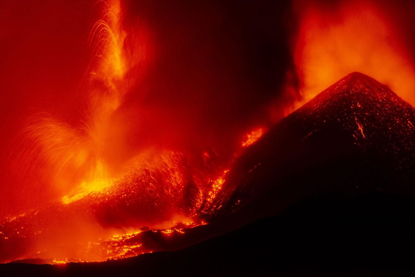 Etna vulkaanipurse 14. augusti varahommikul