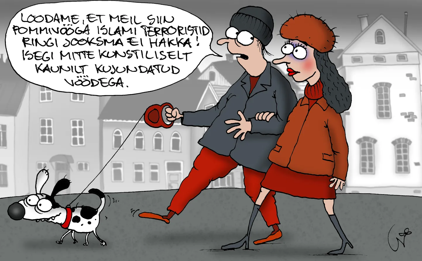 Urmas Nemvalts joonistab.