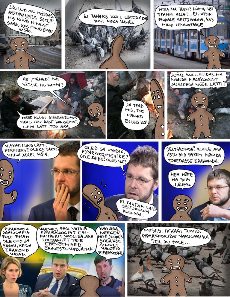 Karikatuur «Piparkoogimehike otsib Eestit»