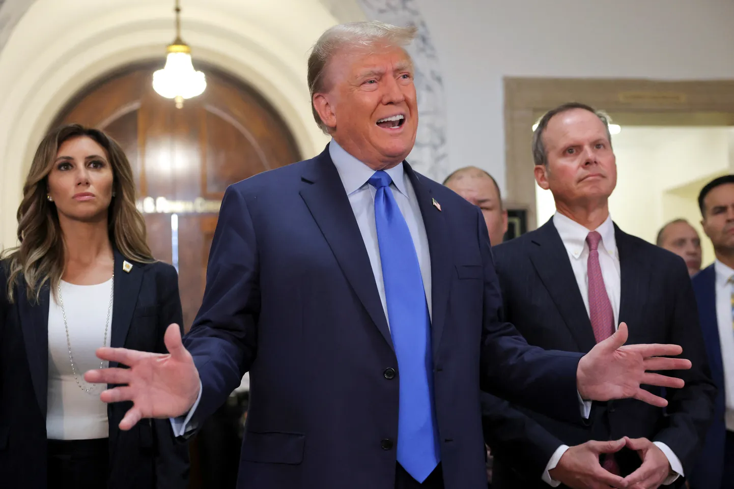 Donald Trump Manhattani kohtumajas.