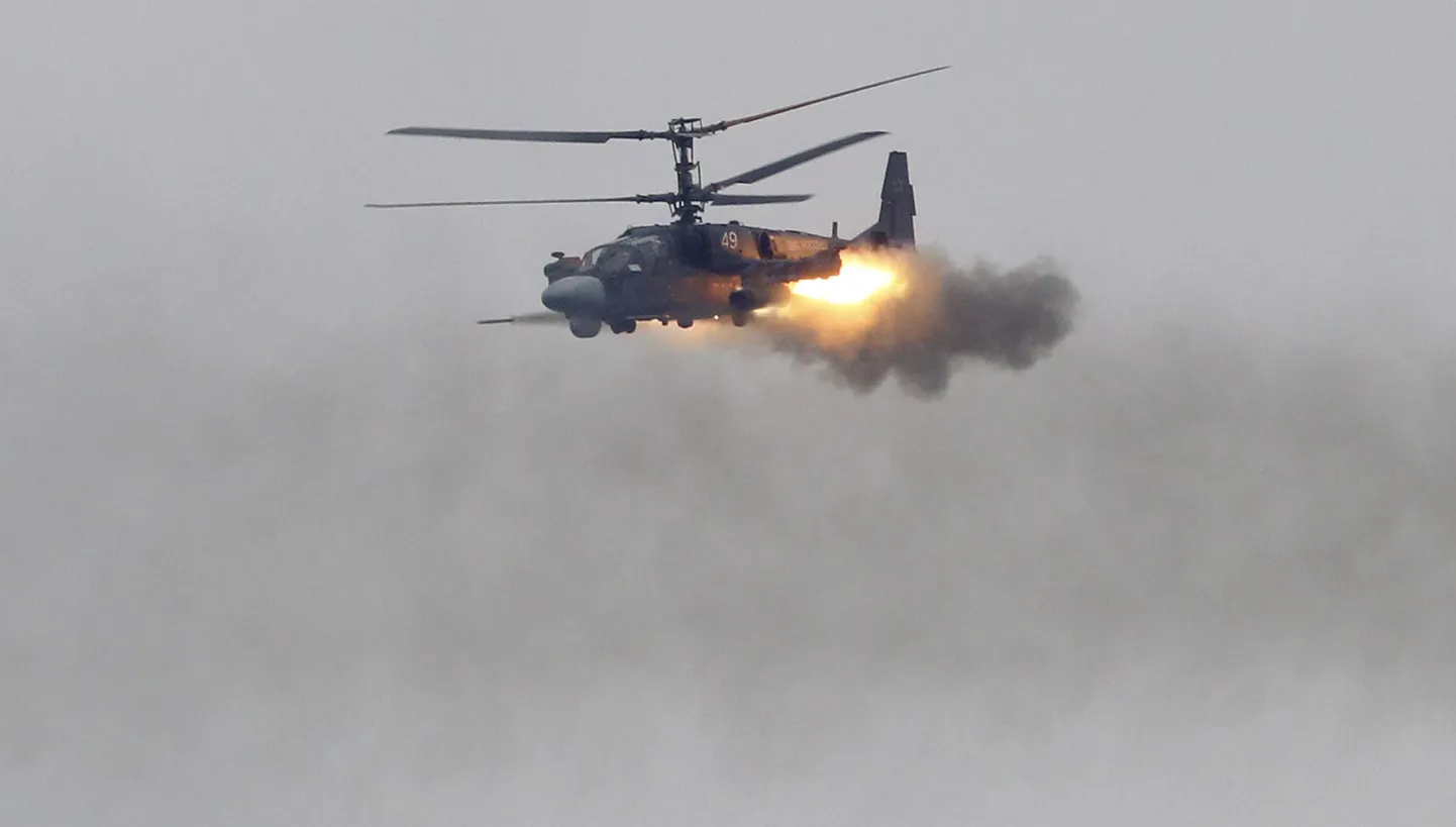 Боевой вертолет Ка-52 "Аллигатор".