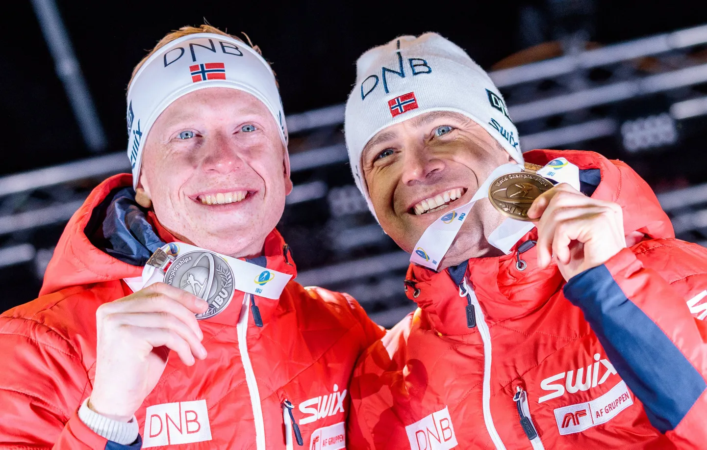 Johannes Thingnes Bø ja Ole Einar Bjørndalen.