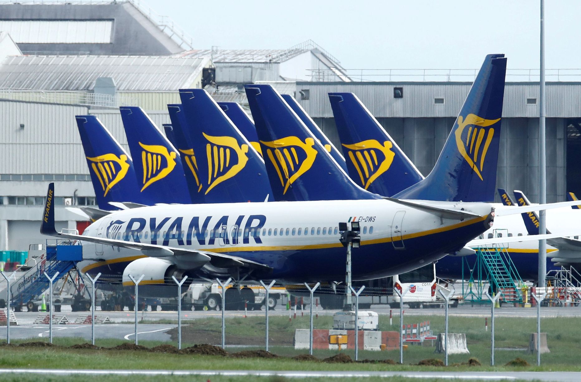 Ryanairi lennukid Dublini lennujaamas.