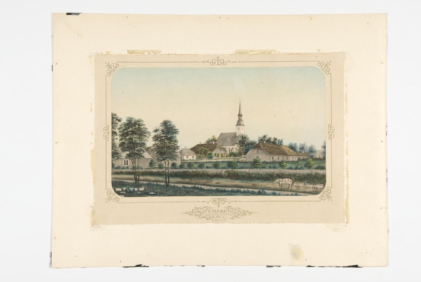 Aastal 1870 jäädvustas Simuna kiriku akvarelltehnikas keegi C. W. Eichorn.