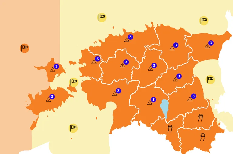 Kogu Eestis on oodata väga keerulisi ilmaolusid, mistõttu tasub püsida kodus.