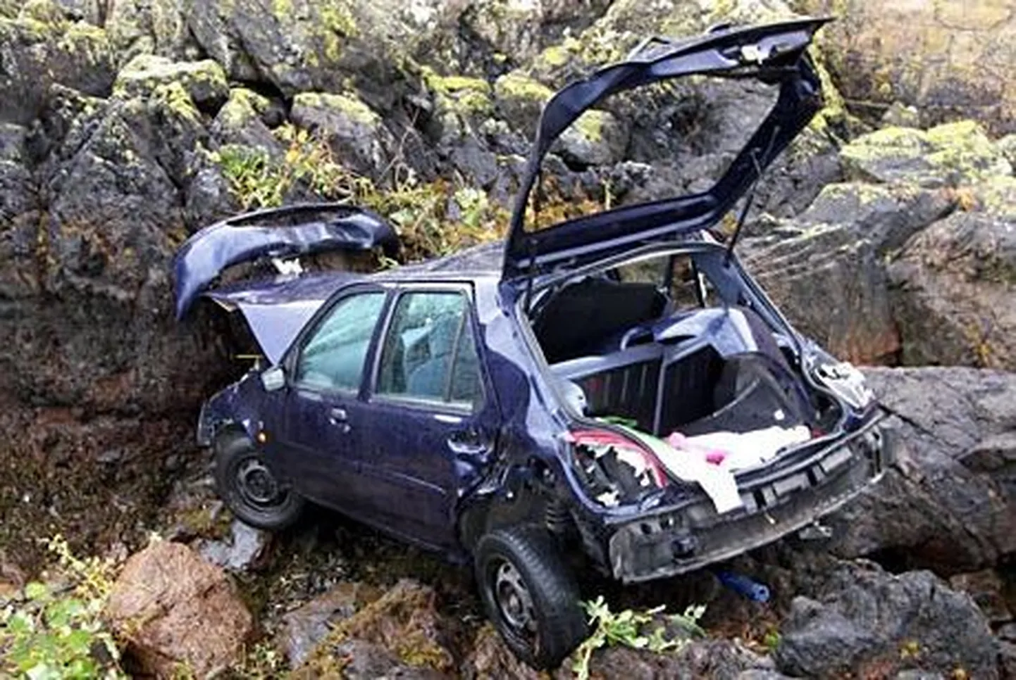 Auto tagaistmel seksinud paar jäi järsakust allakukkumisel ellu
