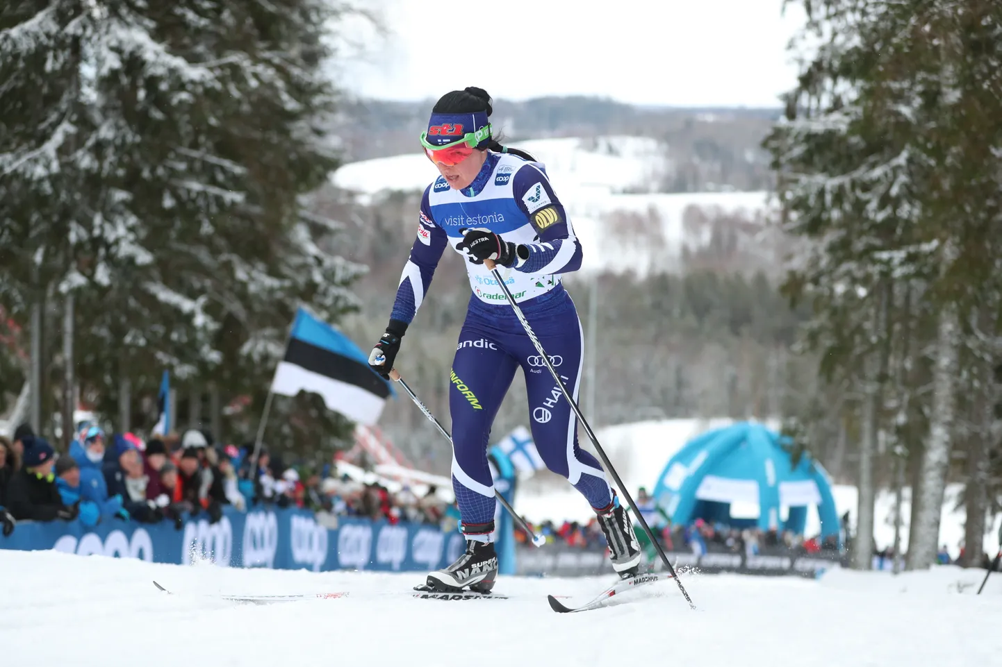Pildil on Soome parim naissuusataja Krista Pärmäkoski.