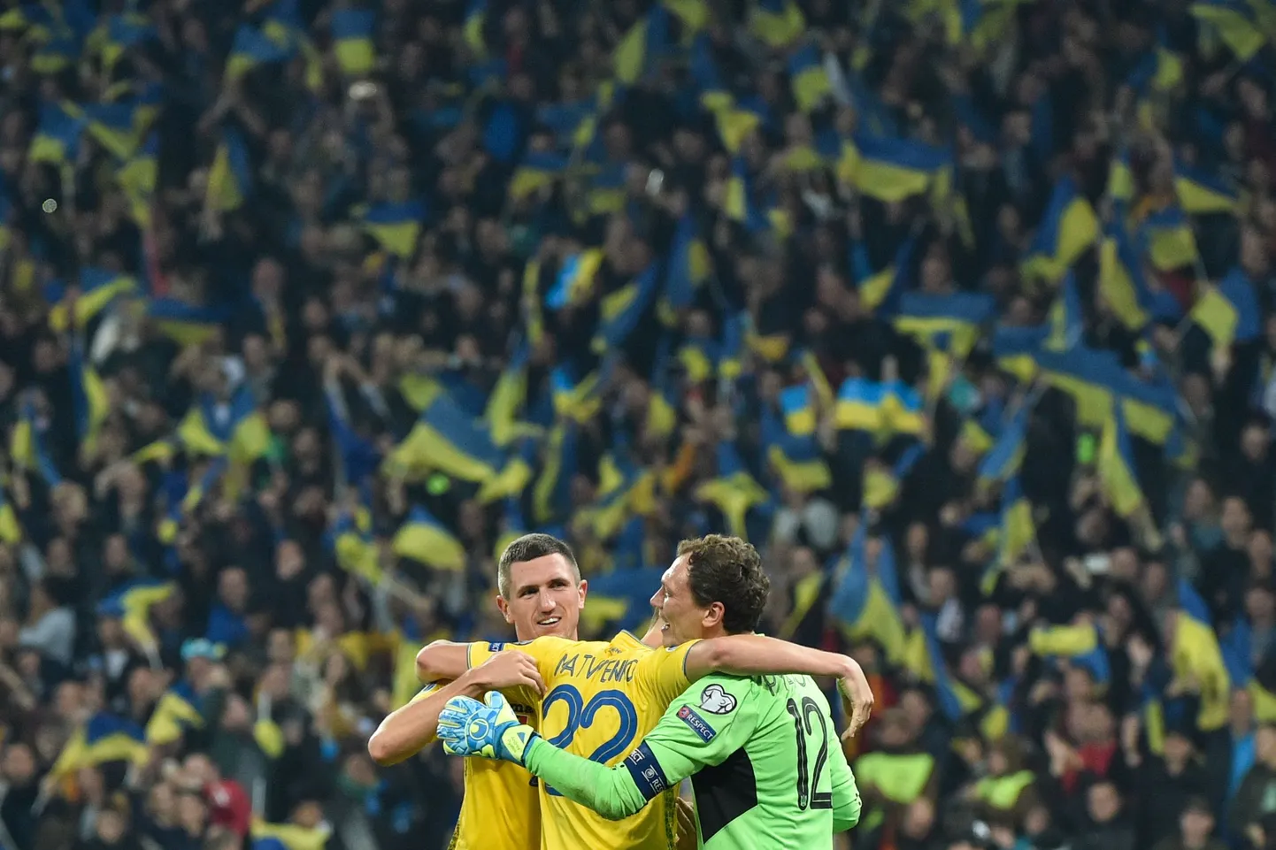 Футболисты сборной Украины
