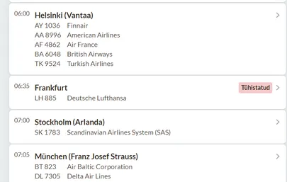 7. märtsil jäävad Lufthansa lennud Tallinnas ära.