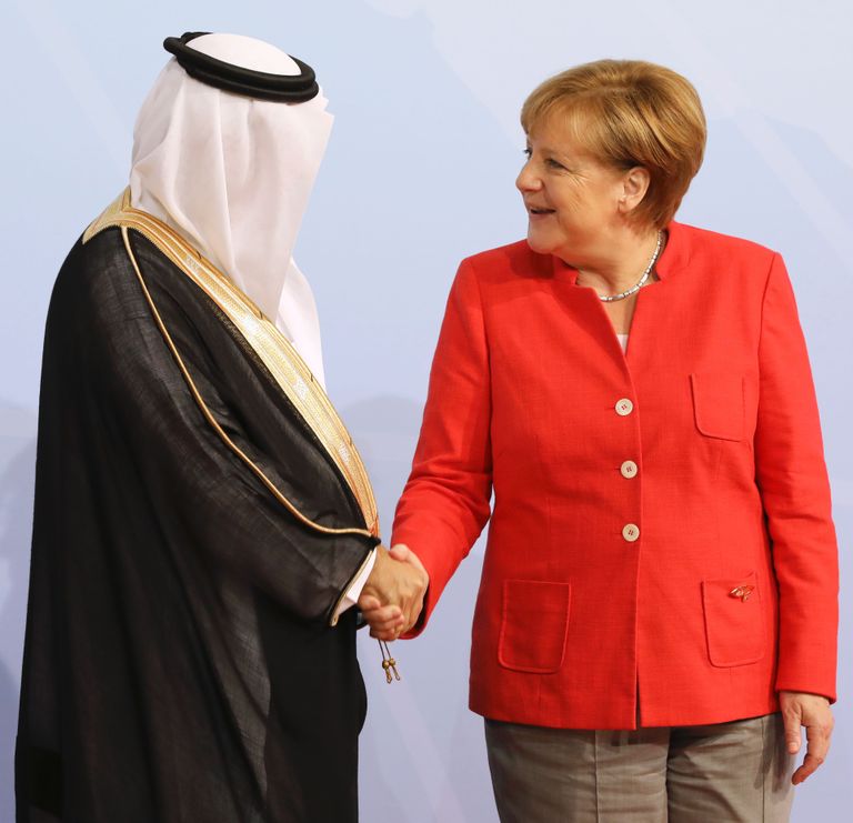 Angela Merkel ja Ibrahim Abdulaziz Al-Assafi