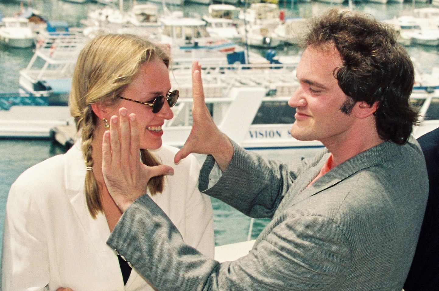 Hetk kinoajaloost: Uma Thurman ja režissöör Quentin Tarantino Cannes'i filmifestivalil 1994 «Pulp Fictionit» promomas