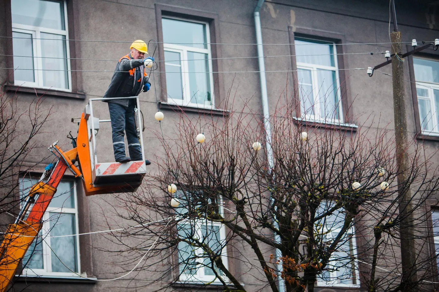 Jõulutulede panek muudab pimeda aja valgemaks ja rõõmsamaks.