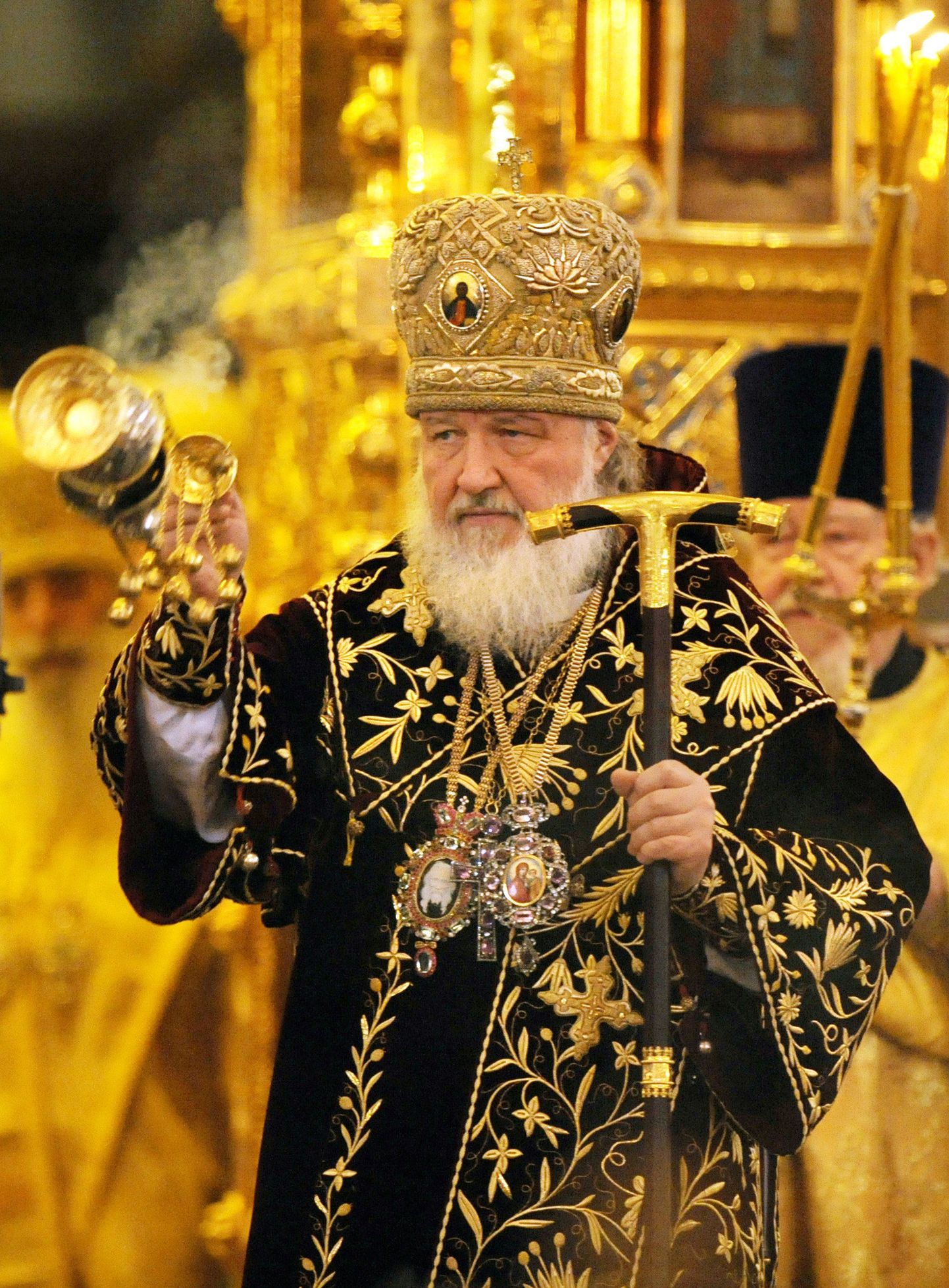 Moskva ja kogu Venemaa patriarh Kirill oma ametisseastumise esimese aastapäeva teenistusel.