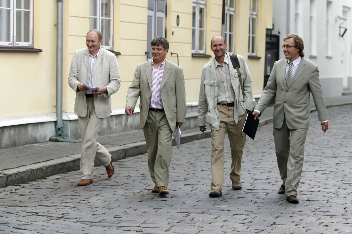 Isamaa ja Res Publica Liidu ministrid Jaak Aaviksoo, Siim Kiisler, Helir-Valdor Seeder ja Tõnis Lukas.